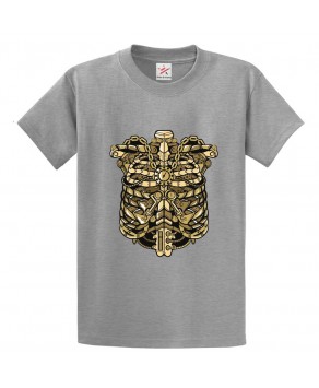 Steampunk Ribcage Unisex Classic Kids and Adults T-Shirt